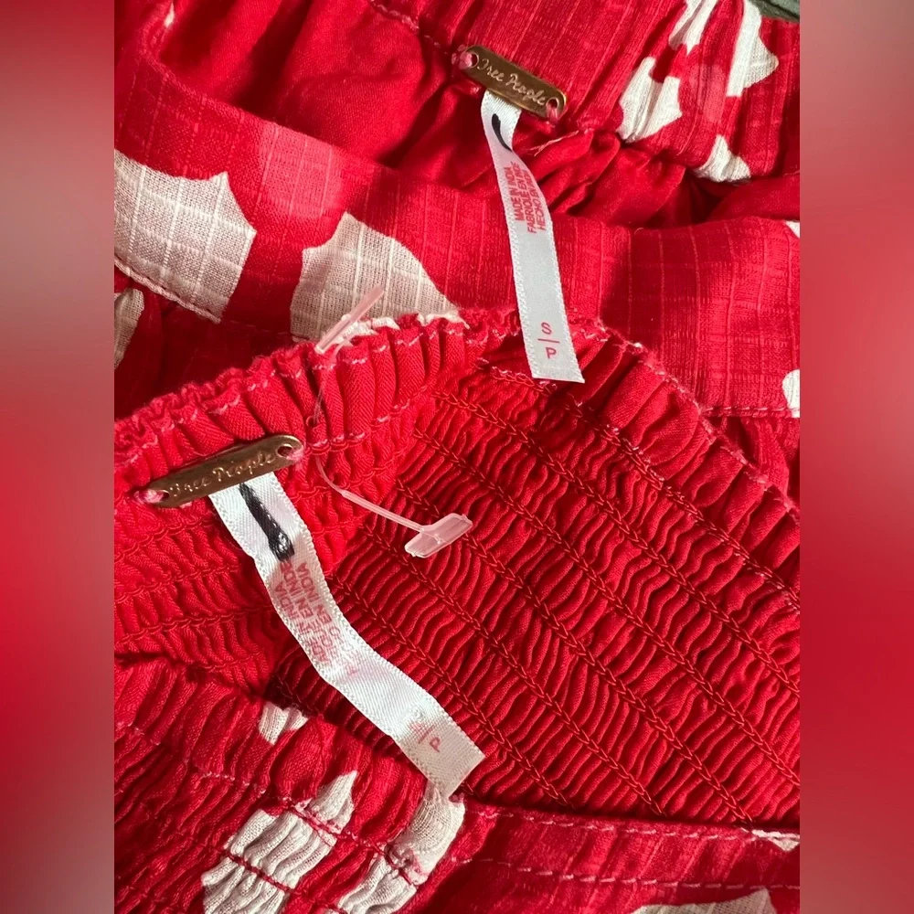 NWOT Free People Keepsake Red Poppy Combo Set Skirt/ Halter Top - Picture 15 of 15